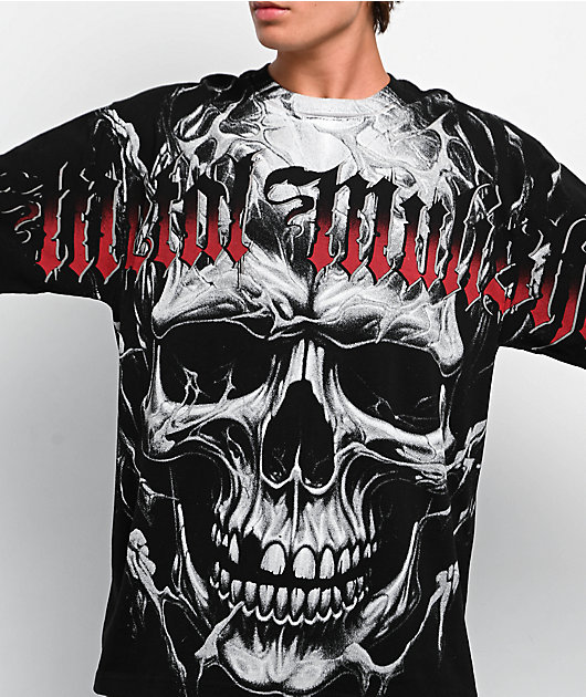 metal mulisha dress shirts Metal Mulisha PITS Woven WORK Shirt in Black