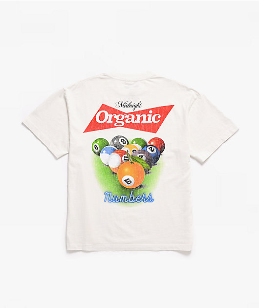 Midnight Organic Billiards White T-Shirt