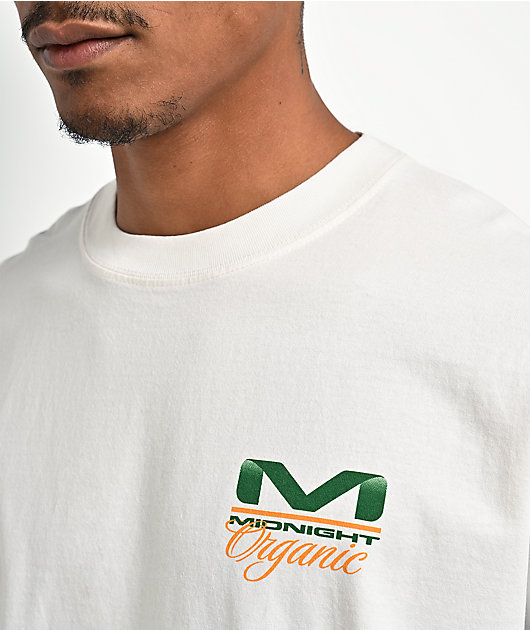 Midnight Organic Don’t Panic Script White T-Shirt