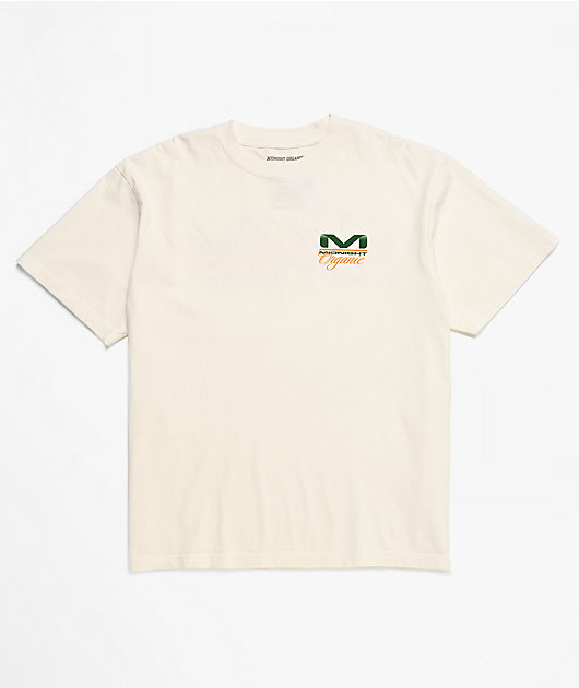 Midnight Organic Don’t Panic Script White T-Shirt