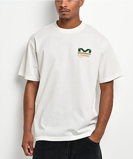 Midnight Organic Don’t Panic Script White T-Shirt