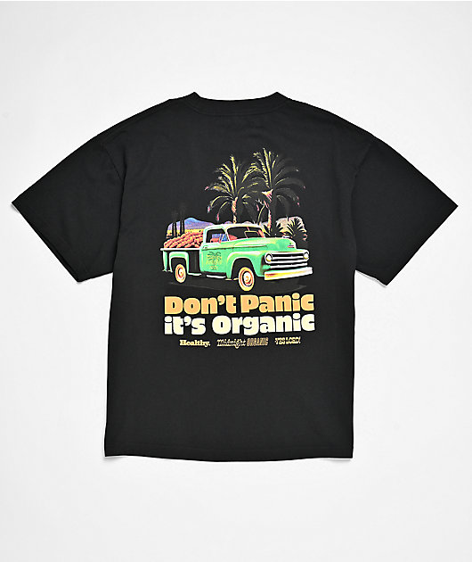 Midnight Organic Don't Panic Black T-Shirt