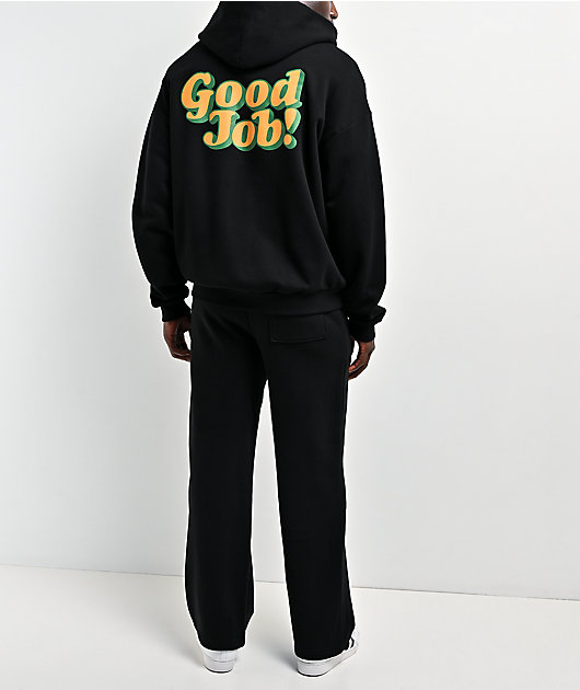 Midnight Organic Good Job! Black Zip Hoodie