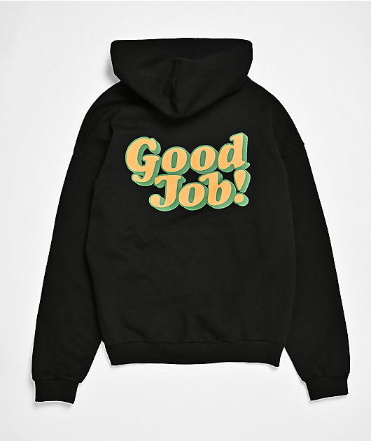 Midnight Organic Good Job! Black Zip Hoodie