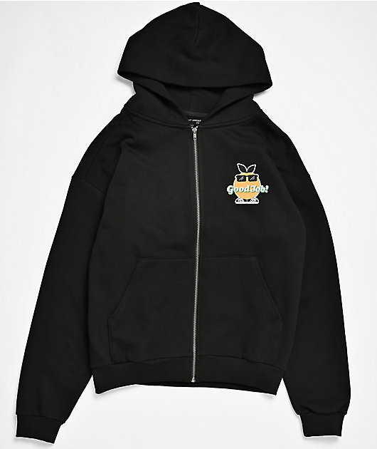 Midnight Organic Good Job! Black Zip Hoodie