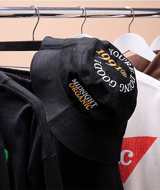 Midnight Organic Healthy Grey Wash Bucket Hat