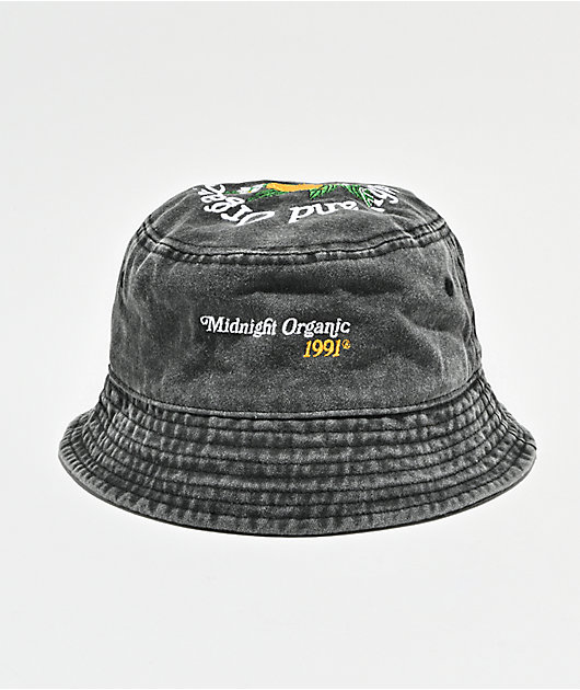 Midnight Organic Healthy Grey Wash Bucket Hat