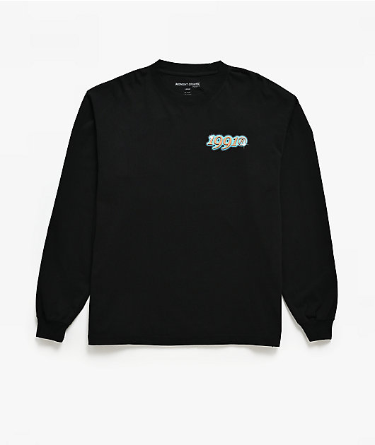 Midnight Organic Mr. Midnight Airbrush Black Long Sleeve T-Shirt