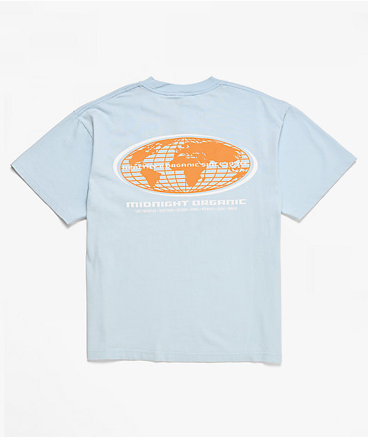 Midnight Organic Worldwide Organic Light Blue T-Shirt