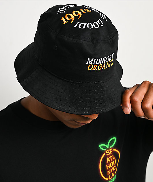 Midnight Organic You're Doing Good Black Bucket Hat