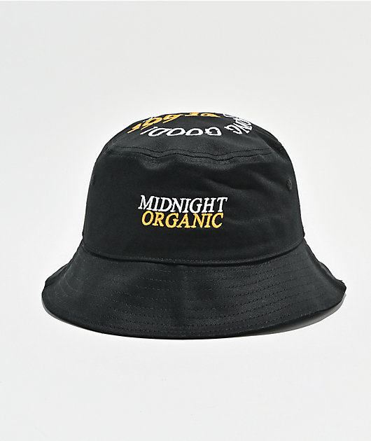 Midnight Organic You're Doing Good Black Bucket Hat