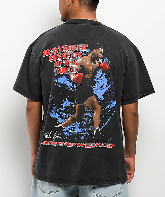 Mike Tyson Around The World Black Wash T-Shirt
