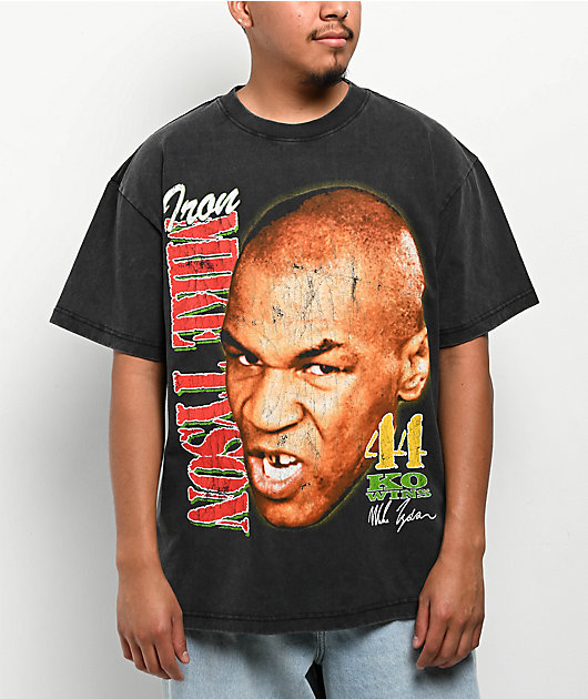 Mike Tyson Around The World Black Wash T-Shirt