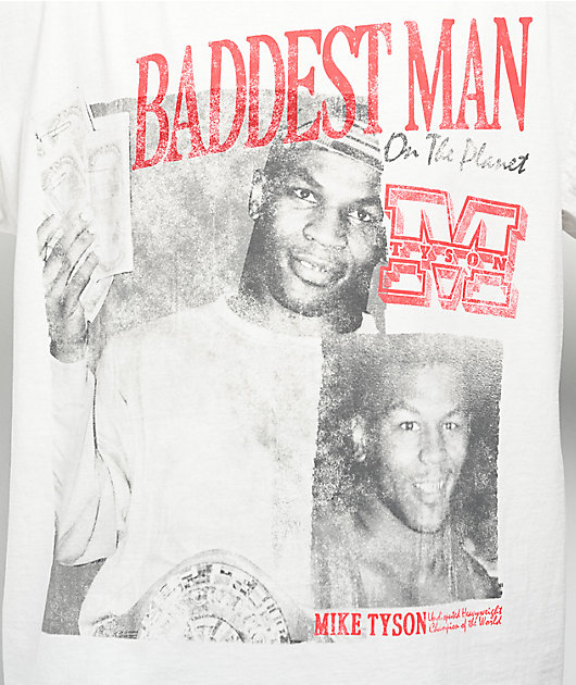 Mike Tyson Baddest Man Memories White T-Shirt