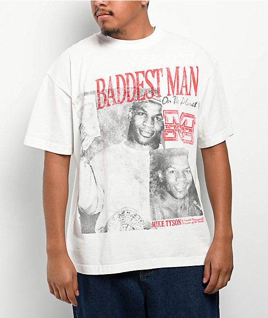 Mike Tyson Baddest Man Memories White T-Shirt