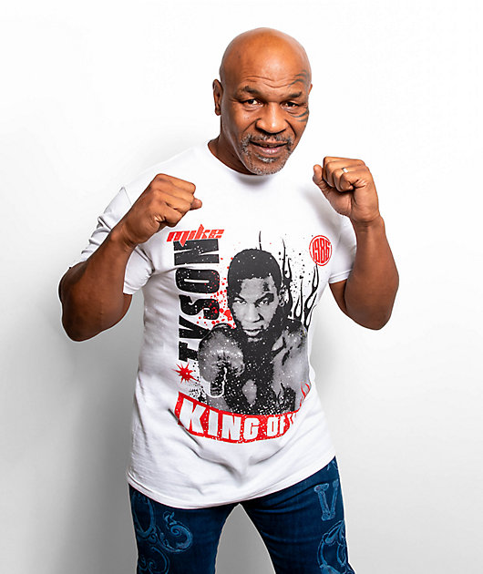 Mike Tyson Halftone White T-Shirt