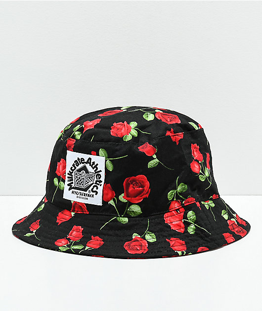 black rose bucket hat