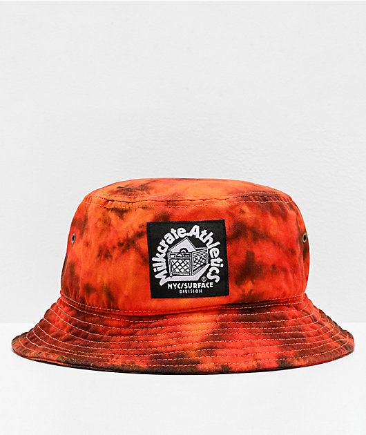 Orange Tie Dye Bucket Hat