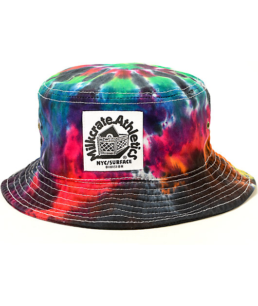Milkcrate Rainbow Tie Dye Bucket Hat | Zumiez