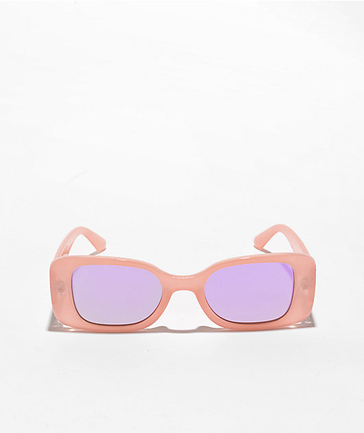 Milky Pink Rectangle Sunglasses