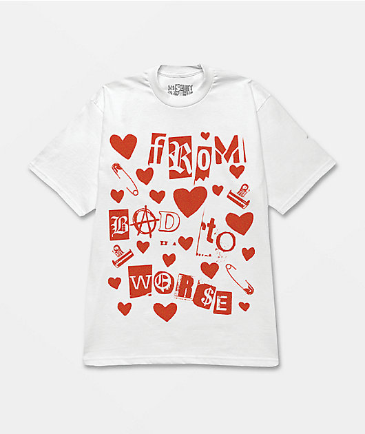 Misery Worldwide Bad To Worse White T-Shirt