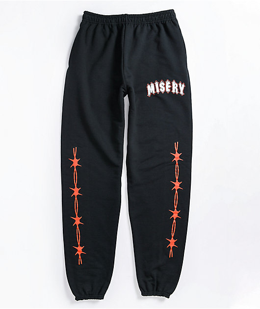 Misery Worldwide Triple RIP Black Sweatpants