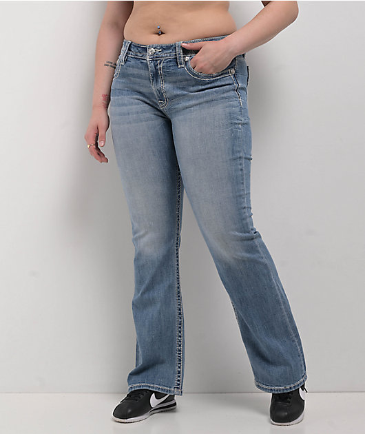Miss Me Aleah Floral Wing Light Wash Bootcut Jeans
