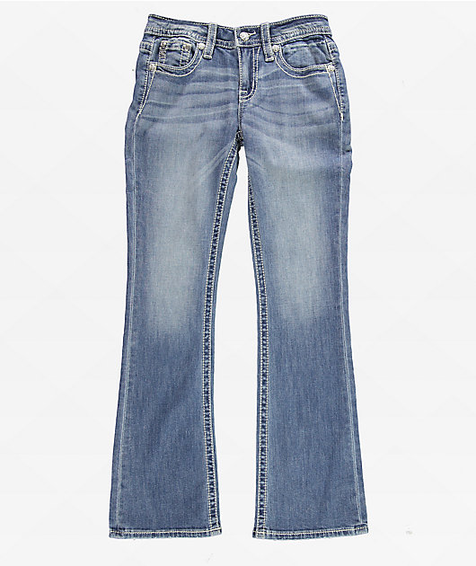 Miss Me Angellica Butterfly Medium Wash Bootcut Jeans