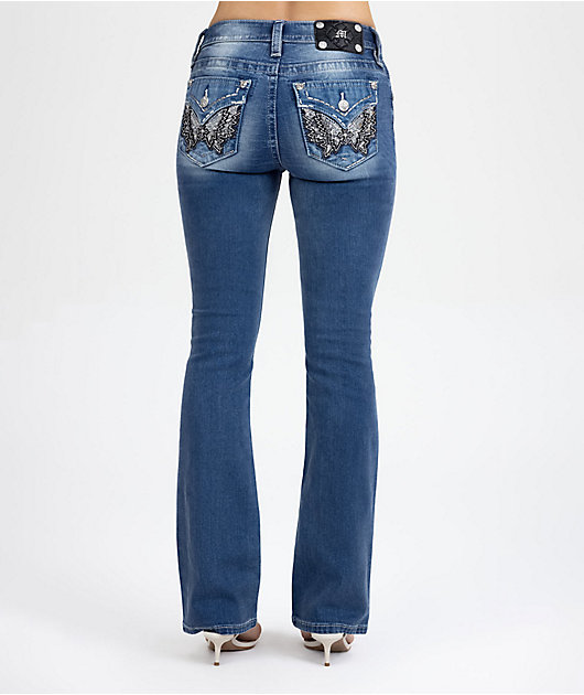 Miss Me Ariana Wings Medium Wash Bootcut Jeans | Zumiez