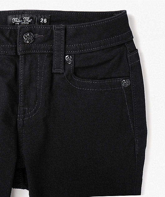 Miss Me Cross Black Wash Bootcut Jeans