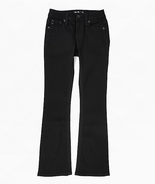 Miss Me Cross Black Wash Bootcut Jeans