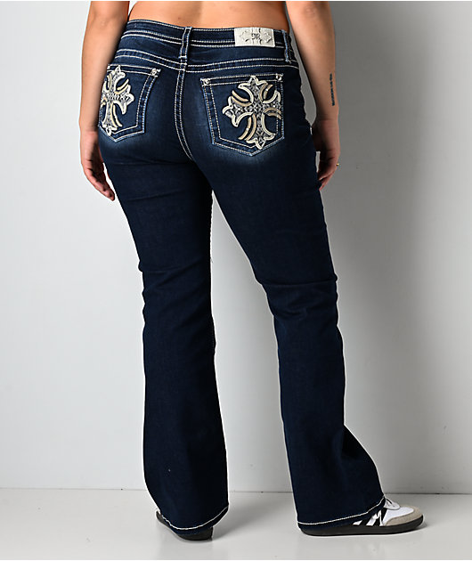 Mss Me Jeans JP6226B Boot Cut | Fleur de Ls Embellshed