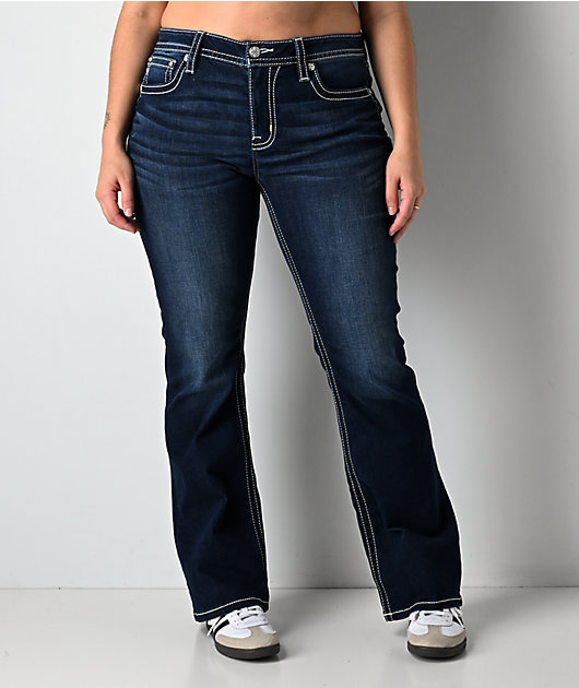 Miss Me Cross Medium Wash Bootcut Jeans