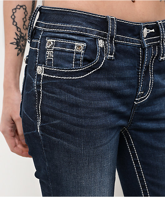 Miss Me Cross Medium Wash Bootcut Jeans | Zumiez