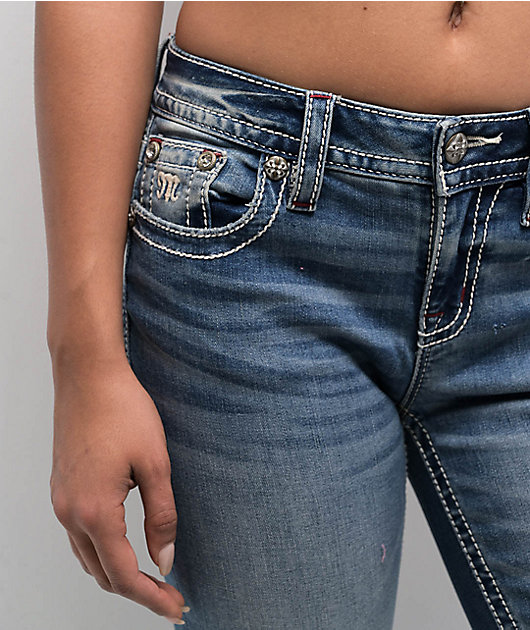 Miss Me Maven Logo Medium Wash Bootcut Jeans