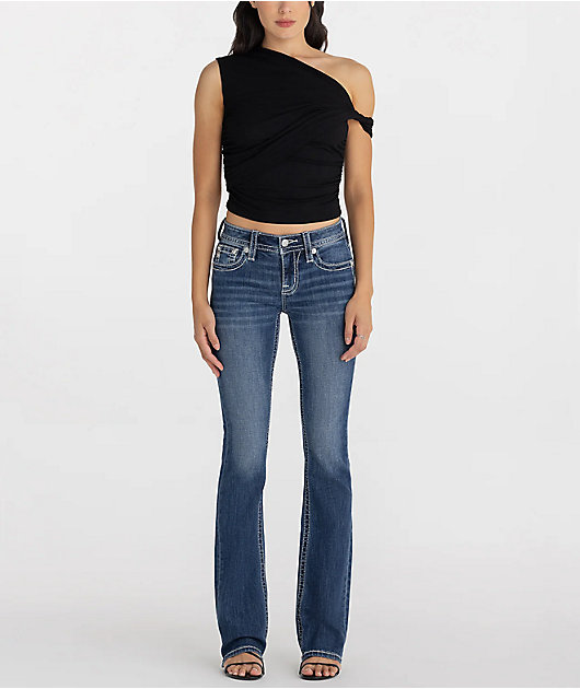Miss Me Midnight Cross Blue Wash Bootcut Jeans | Zumiez