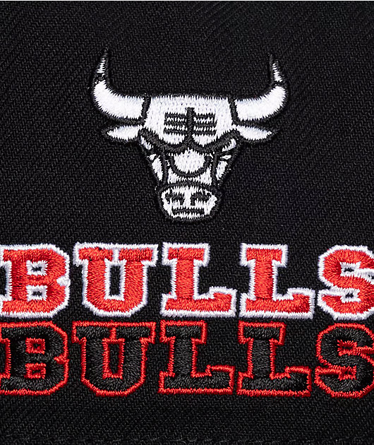 Mitchell & Ness Chicago Bulls Triple Check Black Snapback Hat