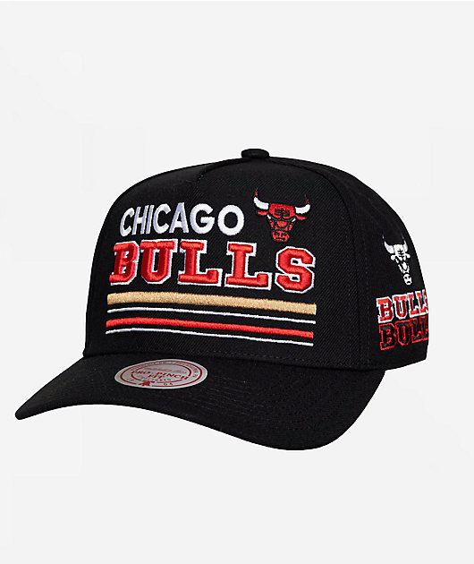 Mitchell & Ness Chicago Bulls Triple Check Black Snapback Hat