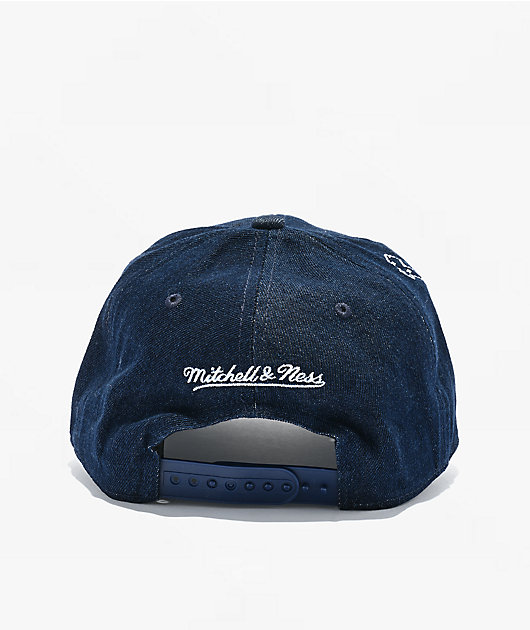 Mitchell & Ness LA Dodgers Run Stitch Navy Denim Snapback Hat