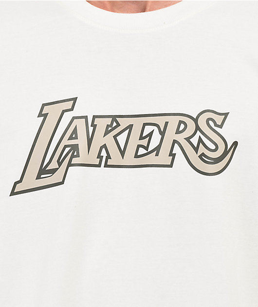 T-shirt Mitchell & Ness Los Angeles Lakers Color Blocked SS Tee cream