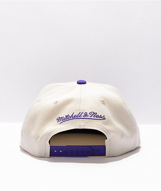 Mitchell & Ness Lakers Natural Snapback Hat