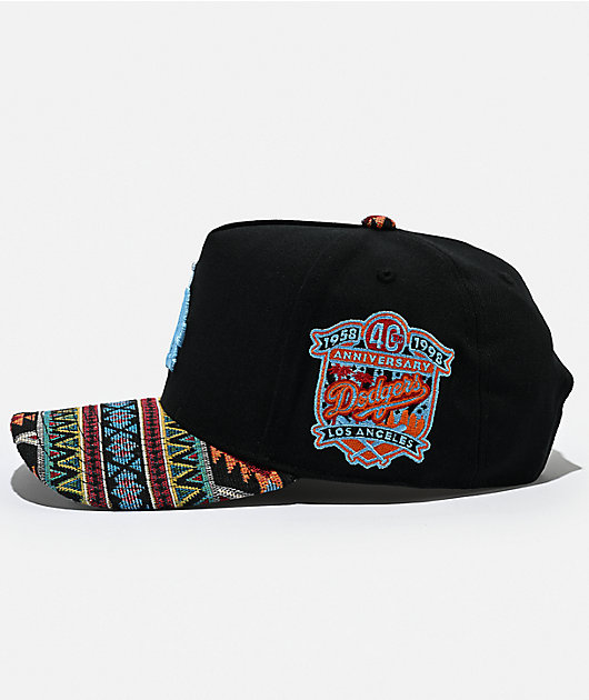 Mitchell & Ness Los Angeles Dodgers Tapped Black Snapback Hat