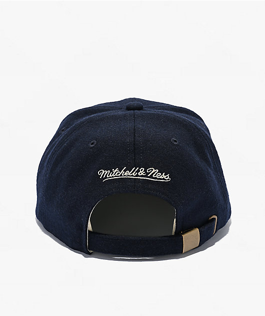 Mitchell & Ness New York Yankees Metro Roots Melton Wool Navy Vintage Strapback Hat