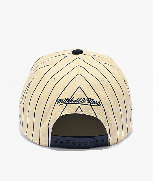 Mitchell & Ness New York Yankees Metro Roots Striped Natural Pro Pinch Snapback Hat