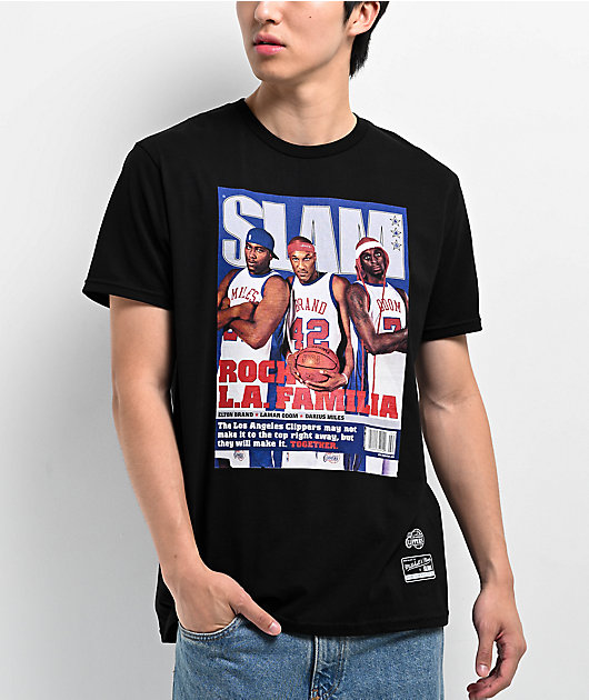 Mitchell & Ness Slam Magazine Los Angeles Clippers Cover Black T-Shirt