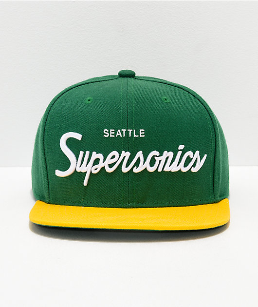Seattle SuperSonics Yellow Men’s Mitchell & Ness NBA Core Snapback Hat