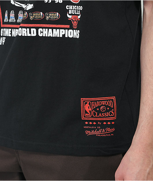 Mitchell & Ness x NBA Bulls 6 Times Black T-Shirt