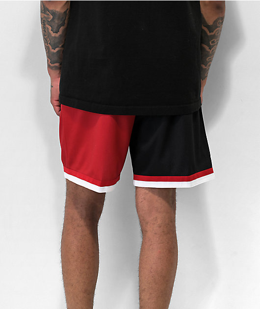 Mitchell & Ness x NBA Chicago Bulls Big Face 5.0 Black & Red Shorts
