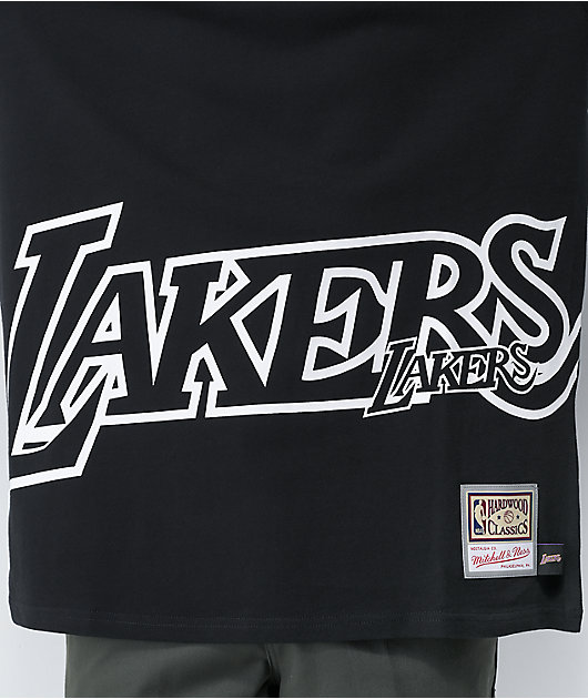 Boss x NBA Camo Cotton Graphic Tee in Black - La Lakers