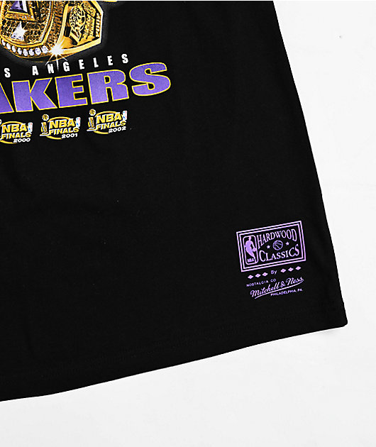 Mitchell & Ness Kids Lakers Rings Black T-Shirt | Zumiez